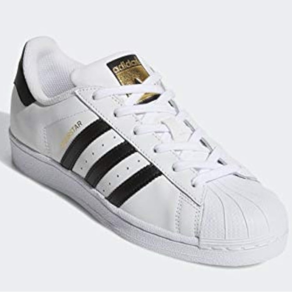 Adidas Superstar White and Black Sneakers - 4.5